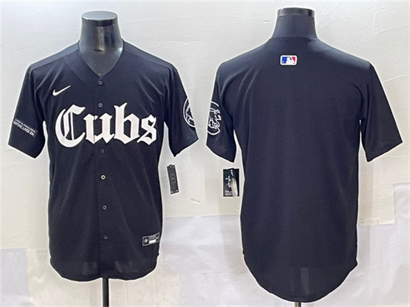 Chicago Cubs Blank Black 'Gothic North Side Edition' Vapor Premier Limited Stitched Baseball Jersey