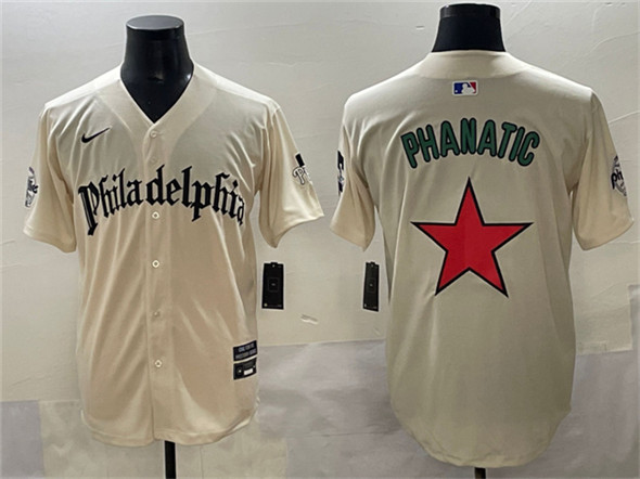 Philadelphia Phillies Cream Phanatic Gothic Vapor Limited Stitched Jersey