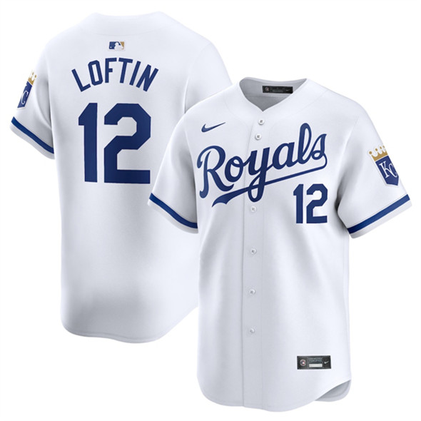 Kansas City Royals #12 Nick Loftin White 2024 Home Limited Stitched Baseball Jersey