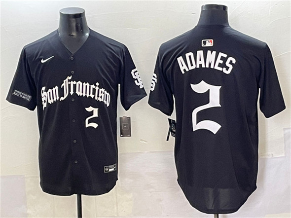 San Francisco Giants #2 Willy Adames Black 'Gothic Fog Edition' Vapor Premier Limited Stitched Baseball Jersey