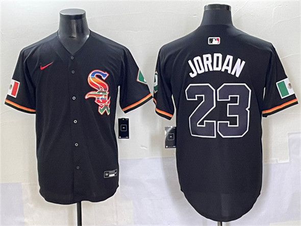 Chicago White Sox #23 Michael Jordan Black Mexico Limited Stitched Baseball Jersey