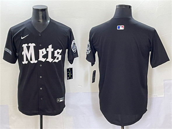 New York Mets Blank Black 'Gotham Gothic Edition' Vapor Premier Limited Stitched Baseball Jersey
