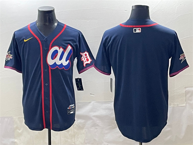 American League Detroit Tigers Blank Navy 2025 All-Star Edition Limited Stitched Baseball Jersey