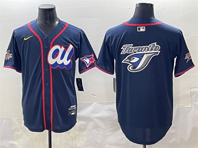 American League Toronto Blue Jays Team Big Logo Navy 2025 All-Star Edition Limited Stitched Baseball Jersey