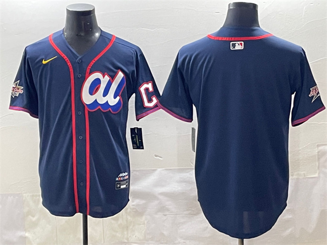 American League Cleveland Guardians Blank Navy 2025 All-Star Edition Limited Stitched Baseball Jersey
