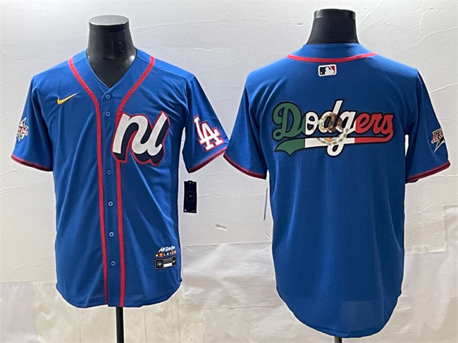 National League Los Angeles Dodgers Team Big Logo Blue 2025 All-Star Edition Limited Stitched Baseball Jersey