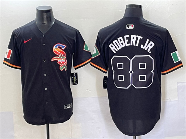 Chicago White Sox #88 Luis Robert Jr. Black Mexico Limited Stitched Baseball Jersey