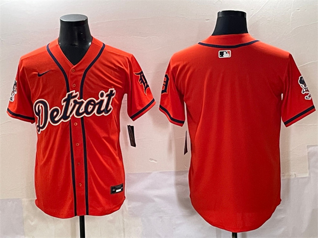 Detroit Tigers Blank Orange With Patch Vapor Premier Limited Stitched Baseball Jersey Detroit Tigers Blank Orange With Patch Vapor Premier Limited Stitched Baseball Jersey
