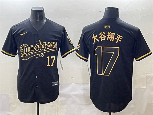 Los Angeles Dodgers #17 ??????? Black Gold Limited Stitched Jersey