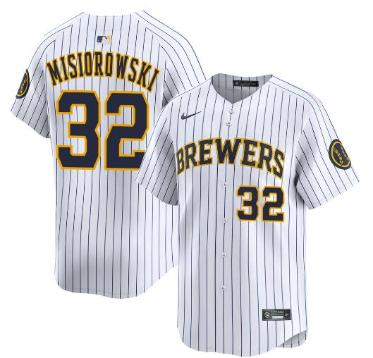 Milwaukee Brewers #32 Jacob Misiorowski White Alternate Limited Stitched Baseball Jersey