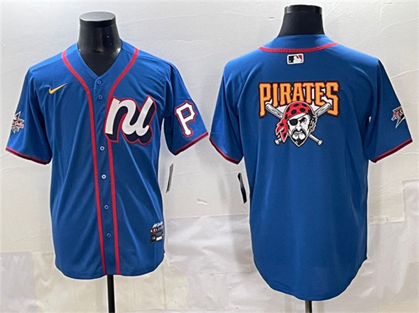 National League Pittsburgh Pirates Team Big Logo Blue 2025 All-Star Edition Limited Stitched Baseball Jersey