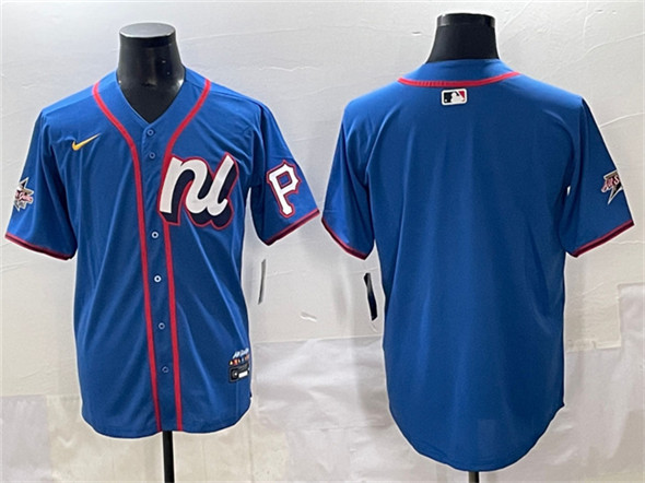 National League Pittsburgh Pirates Blank Blue 2025 All-Star Edition Limited Stitched Baseball Jersey