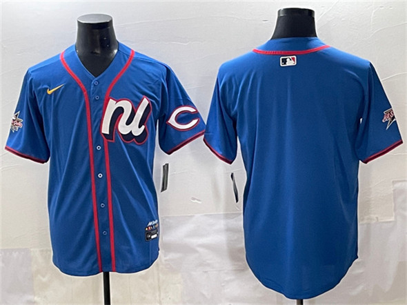 National League Cincinnati Reds Blank Blue 2025 All-Star Edition Limited Stitched Baseball Jersey
