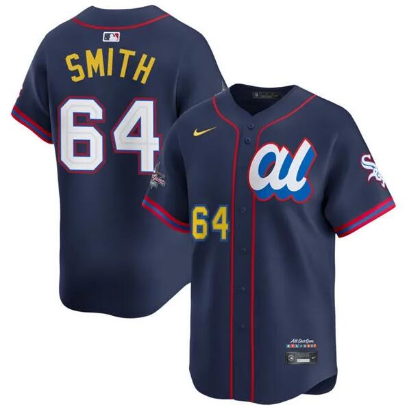 American League #64 Shane Smith Navy 2025 All-Star Edition Limited Stitched Baseball Jersey