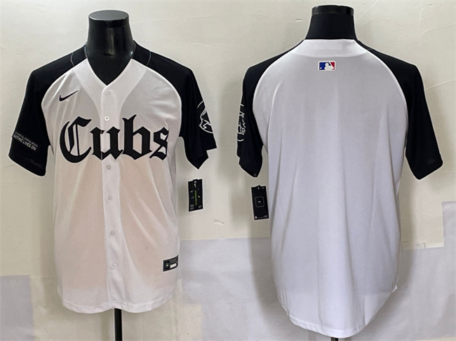 Chicago Cubs Blank White Black 'Gothic North Side Edition' Vapor Premier Limited Stitched Baseball Jersey
