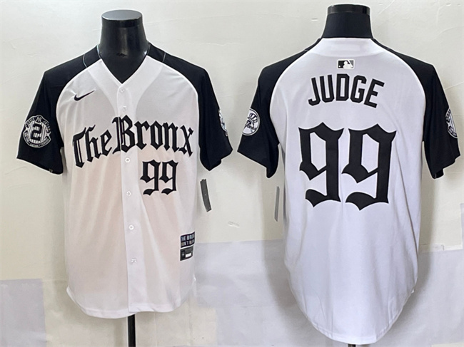 New York Yankees #99 Aaron Judge White Black 'Gothic Legacy Edition' Vapor Premier Limited Stitched Baseball Jersey