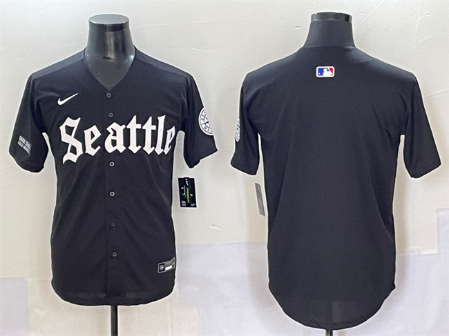 Seattle Mariners Blank Black 'Deep Sea Gothic Edition' Vapor Premier Limited Stitched Baseball Jersey
