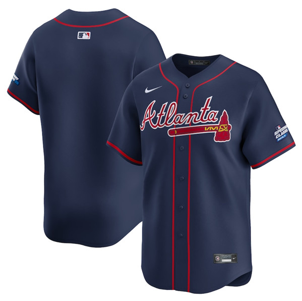 Atlanta Braves Blank Navy 2025 Speedway Classic Alternate Limited Stitched Baseball Jersey