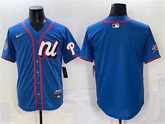 National League Philadelphia Phillies Blank Blue 2025 All-Star Edition Limited Stitched Baseball Jersey