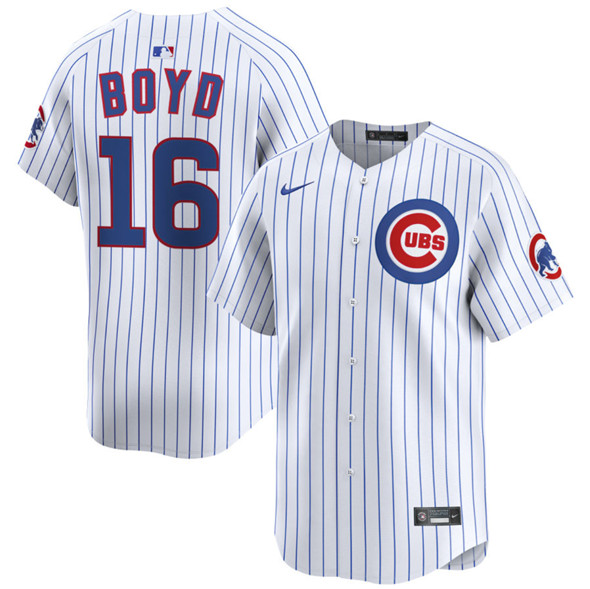 Chicago Cubs #16 Matthew Boyd White Home Limited Stitched Baseball Jersey