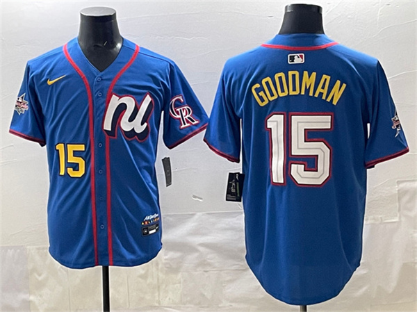 National League #15 Hunter Goodman Blue 2025 All-Star Edition Limited Stitched Baseball Jersey