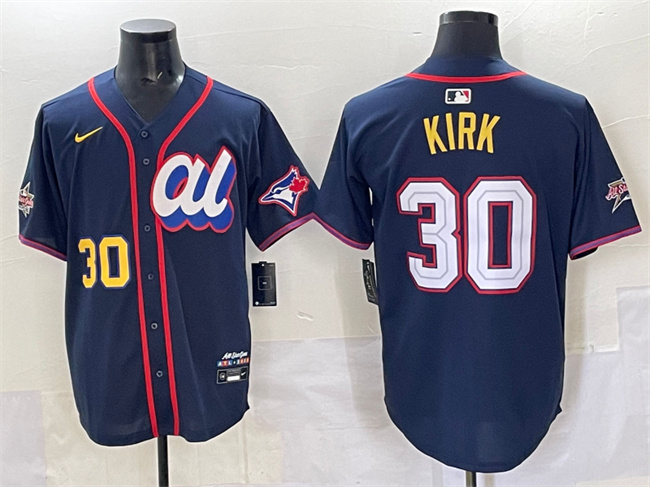 American League #30 Alejandro Kirk Navy 2025 All-Star Edition Limited Stitched Baseball Jersey