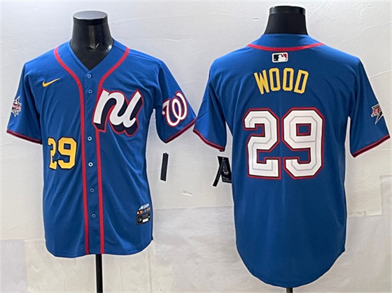 National League #29 James Wood Blue 2025 All-Star Edition Limited Stitched Baseball Jersey