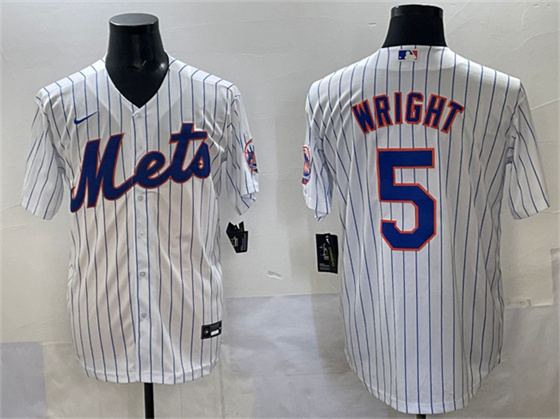 New York Mets #5 David Wright White Stitched Baseball Jersey