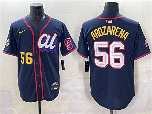 American League #56 Randy Arozarena Navy 2025 All-Star Edition Limited Stitched Baseball Jersey