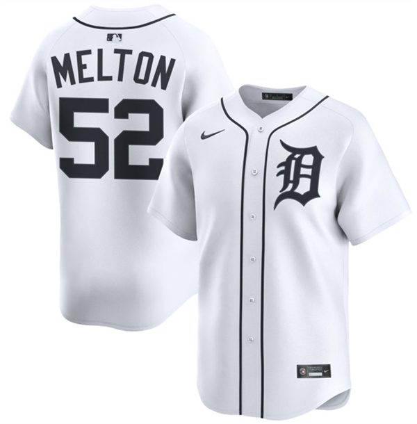 Detroit Tigers #52 Troy Melton White 2024 Home Limited Stitched Baseball Jersey Detroit Tigers #52 Troy Melton White 2024 Home Limited Stitched Baseball Jersey