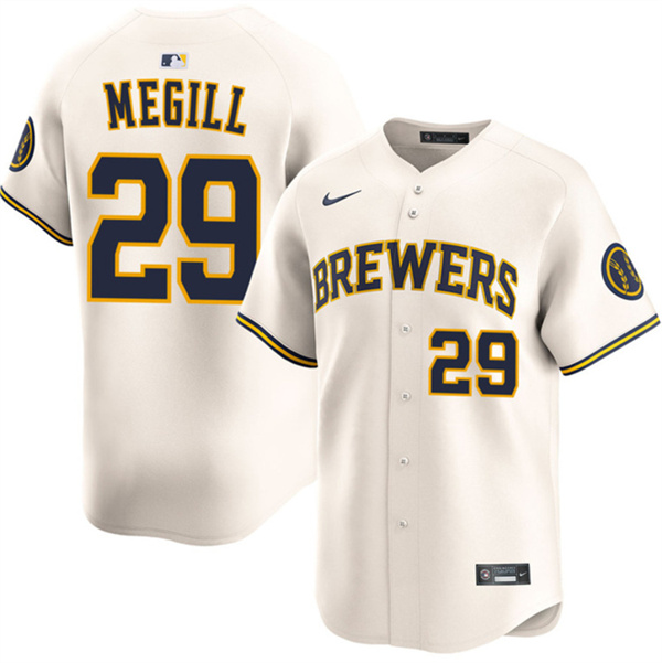 Milwaukee Brewers #29 Trevor Megill Cream 2025 Limited Stitched Baseball Jersey