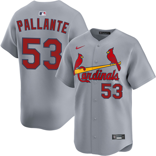 St. Louis Cardinals #53 Andre Pallante Gray 2024 Away Limited Stitched Baseball Jersey