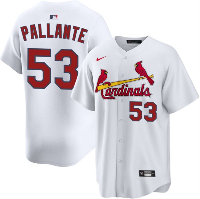 St. Louis Cardinals #53 Andre Pallante White Home Limited Stitched Baseball Jersey