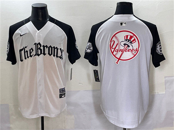 New York Yankees Team Big Logo White Black 'Gothic Legacy Edition' Vapor Premier Limited Stitched Baseball Jersey