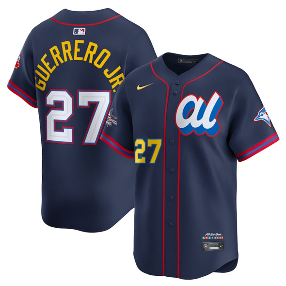 American League #27 Vladimir Guerrero Jr. Navy 2025 All-Star Edition Limited Stitched Baseball Jersey