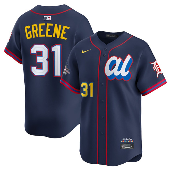 American League #31 Riley Greene Navy 2025 All-Star Edition Limited Stitched Baseball Jersey