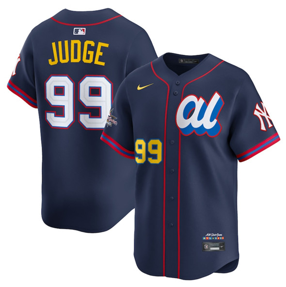 American League #99 Aaron Judge Navy 2025 All-Star Edition Limited Stitched Baseball Jersey