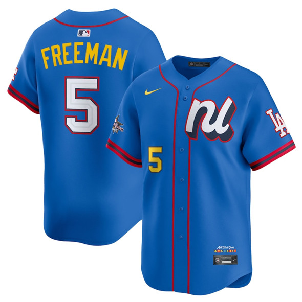 National League #5 Freddie Freeman Blue 2025 All-Star Edition Limited Stitched Baseball Jersey