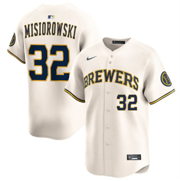 Milwaukee Brewers #32 Jacob Misiorowski Cream 2025 Limited Stitched Baseball Jersey