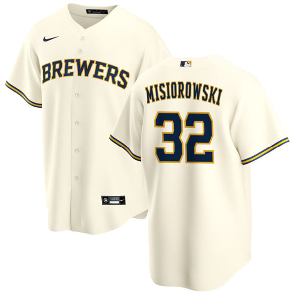 Milwaukee Brewers #32 Jacob Misiorowski Cream 2025 Stitched Baseball Jersey