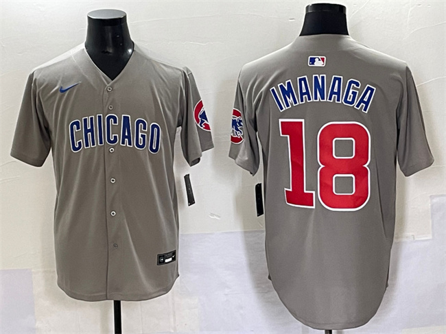 Chicago Cubs #18 Sh??ta Imanaga Gray Limited Stitched Baseball Jersey