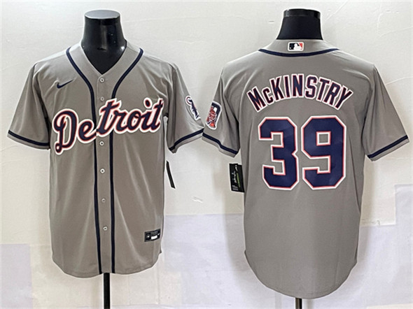 Detroit Tigers #39 Zach McKinstry Gray Cool Base Stitched Baseball Jersey