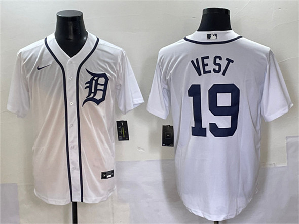Detroit Tigers #19 Will Vest White Cool Base Stitched Baseball Jersey