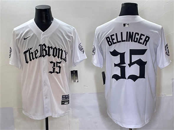 New York Yankees #35 Cody Bellinger White 'Gothic Legacy Edition' Vapor Premier Limited Stitched Baseball Jersey