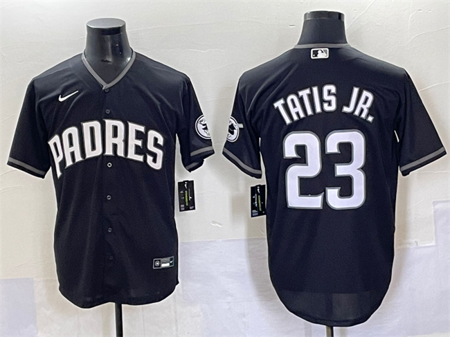 San Diego Padres #23 Fernando Tatis Jr. Black Stitched Baseball Jersey