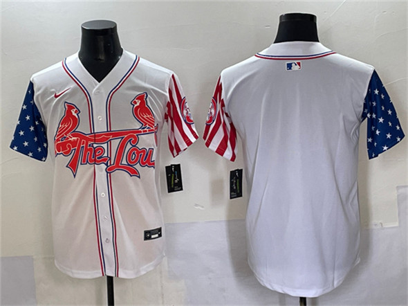 St. Louis Cardinals Blank White Independence Day Vapor Premier Limited Stitched Baseball Jersey