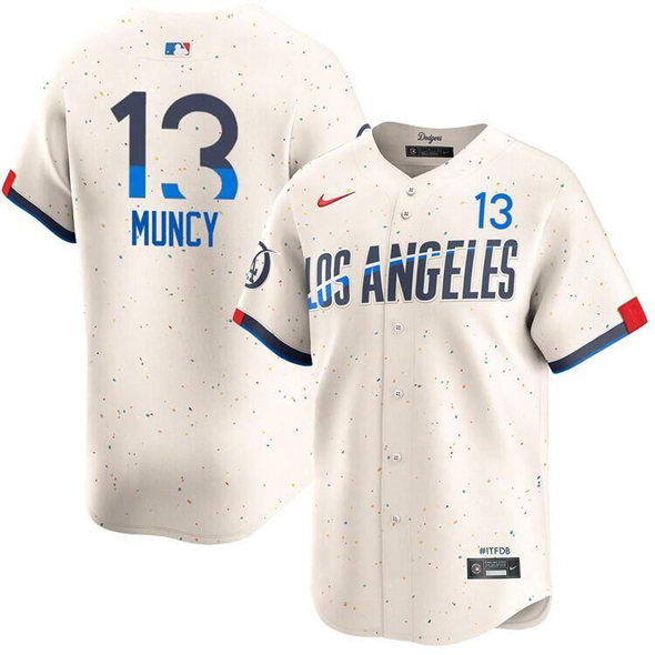 Los Angeles Dodgers #13 Max Muncy Cream 2024 City Connect Limited Stitched Baseball Jersey