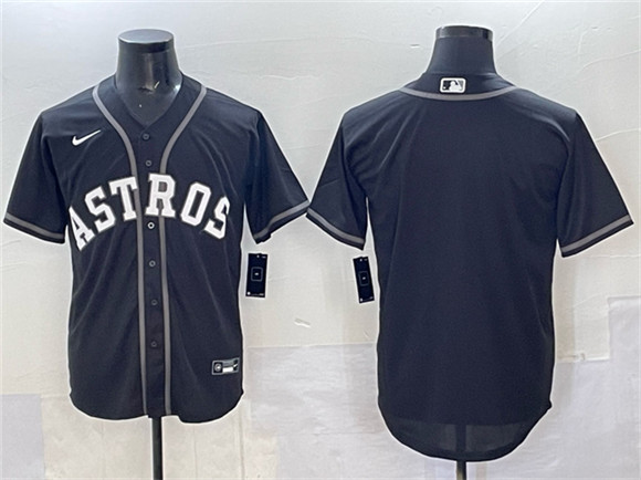 Houston Astros Blank Black Lights Out Limited Stitched Baseball Jersey