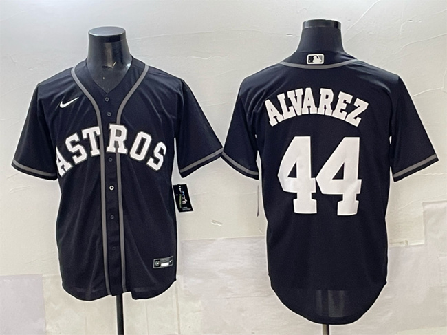 Houston Astros #44 Yordan Alvarez Black Lights Out Limited Stitched Baseball Jersey