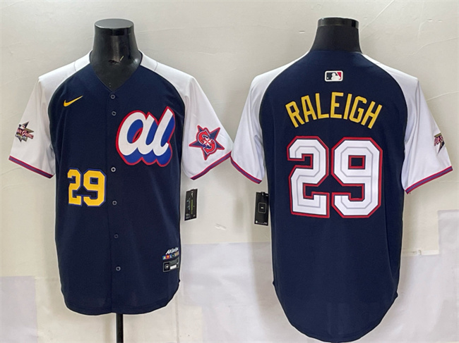 American League #29 Cal Raleigh Navy Alternate 2025 All-Star Edition Limited Stitched Baseball Jersey